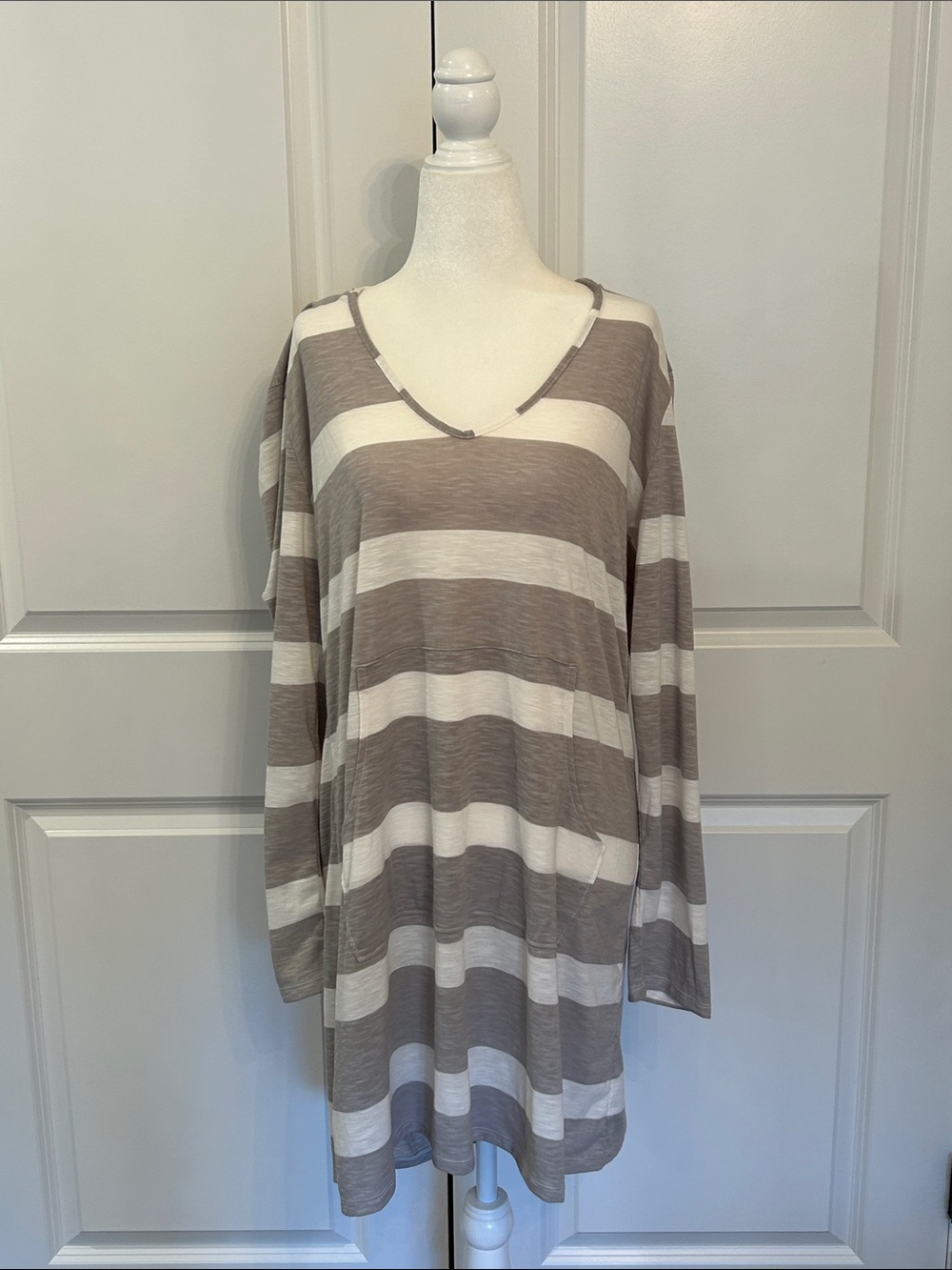 Merona Striped V-Neck Swim Cover-up